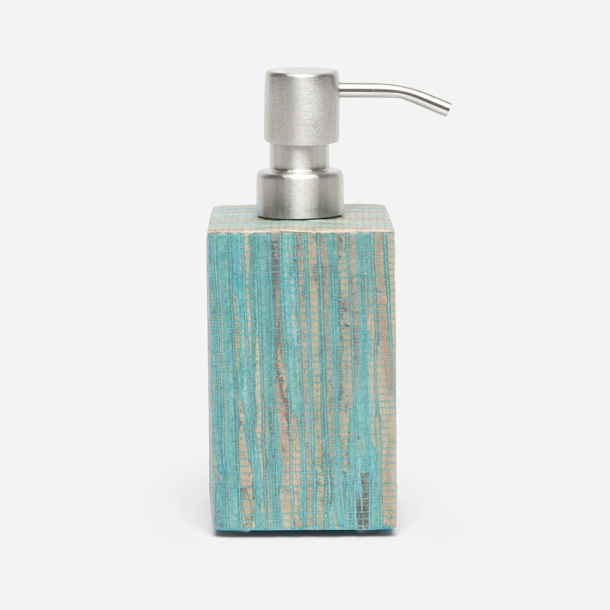 Pigeon and Poodle PP000301 Bali Soap Pump in Aqua Water Hyacinth