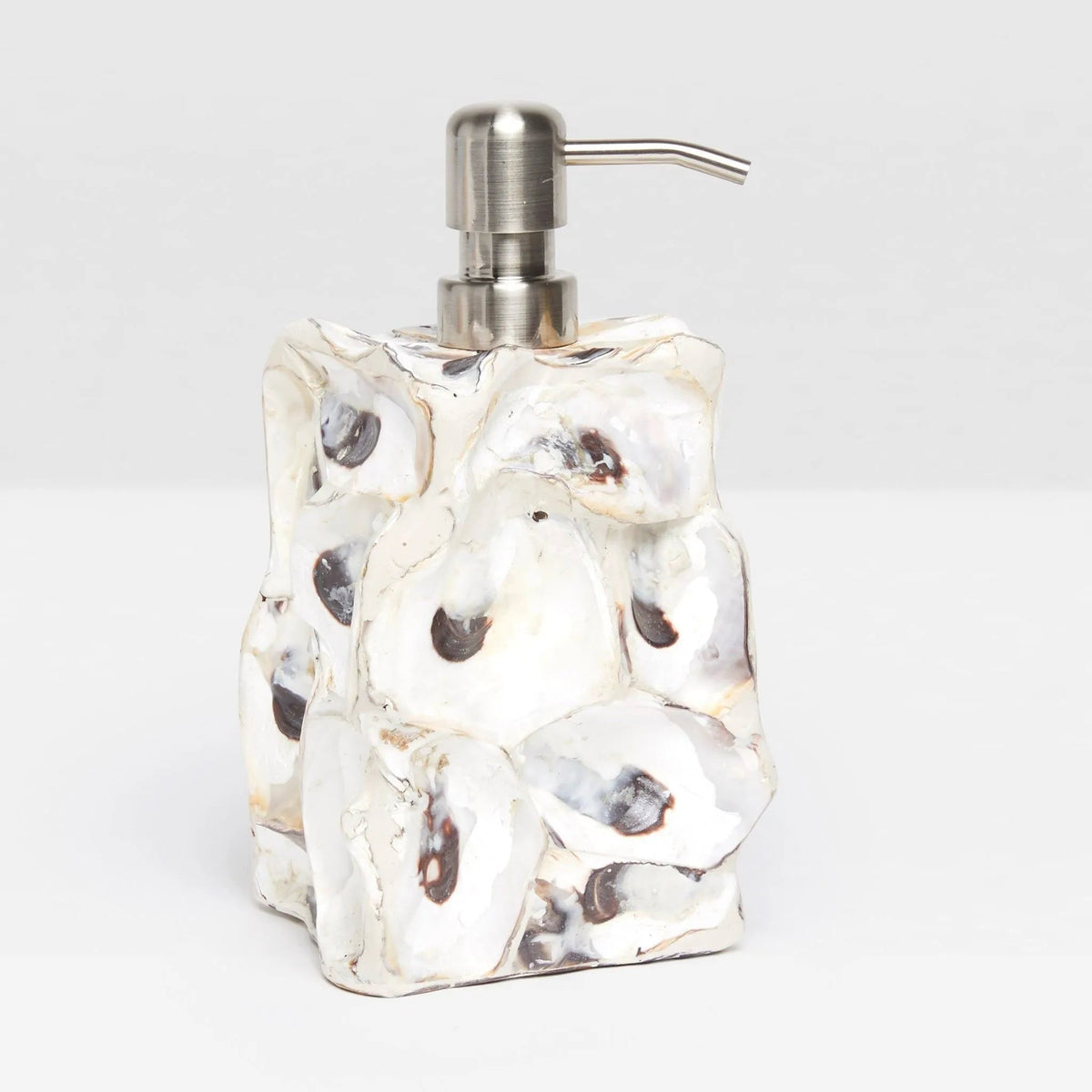 Pigeon and Poodle PP000573 Enna Soap Pump in Natural Oyster Shell