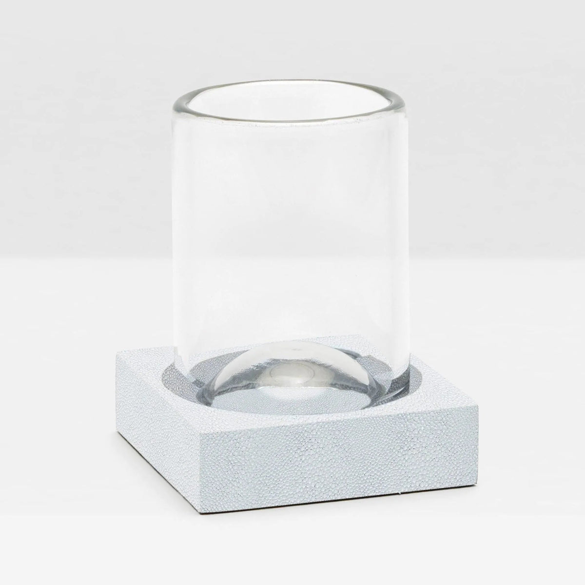 Pigeon and Poodle PP000948 Manchester Tumbler Set in Cloud Gray Realistic Faux Shagreen