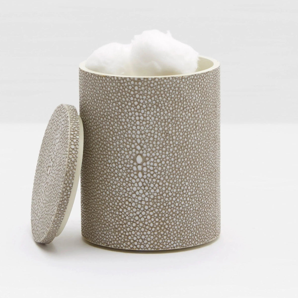 Pigeon and Poodle PP001015 Manchester Canister (Small) in Sand Realistic Faux Shagreen