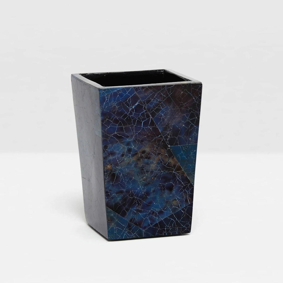 Pigeon and Poodle PP001374 Santorini Brush Holder in Dark Blue Pen Shell