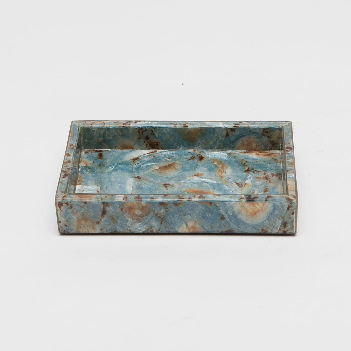 Pigeon and Poodle PP001394 Sitges Soap Dish in Blue Limpet Shell