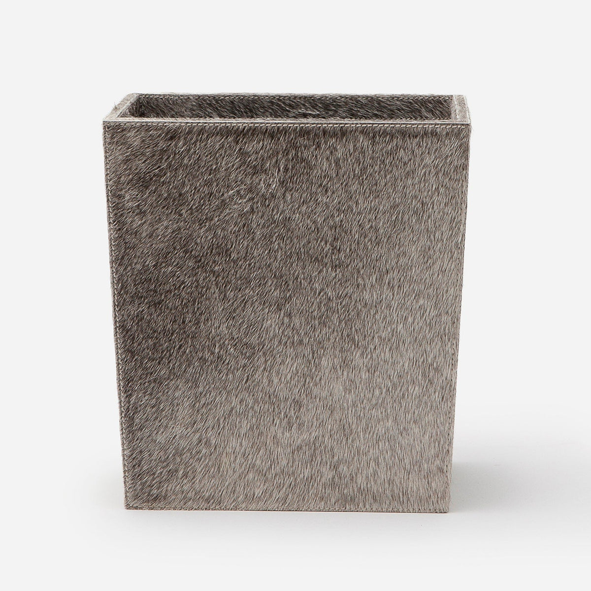Pigeon and Poodle PP001520 Umbra Wastebasket in Gray Hair-On-Hide