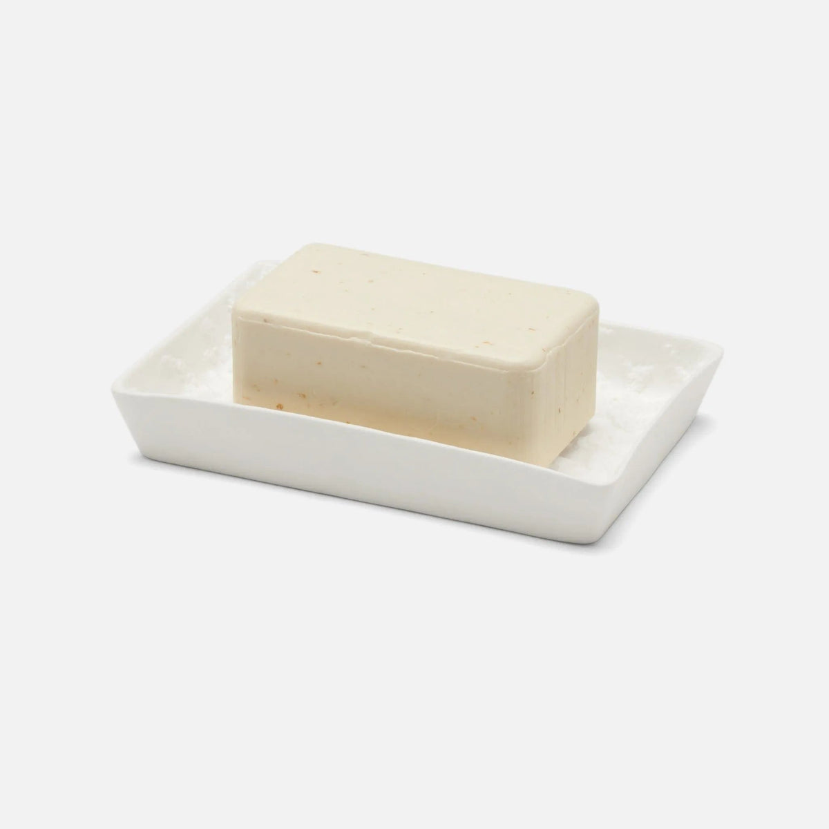 Pigeon and Poodle PP004836 Alanya Soap Dish in White Porcelain