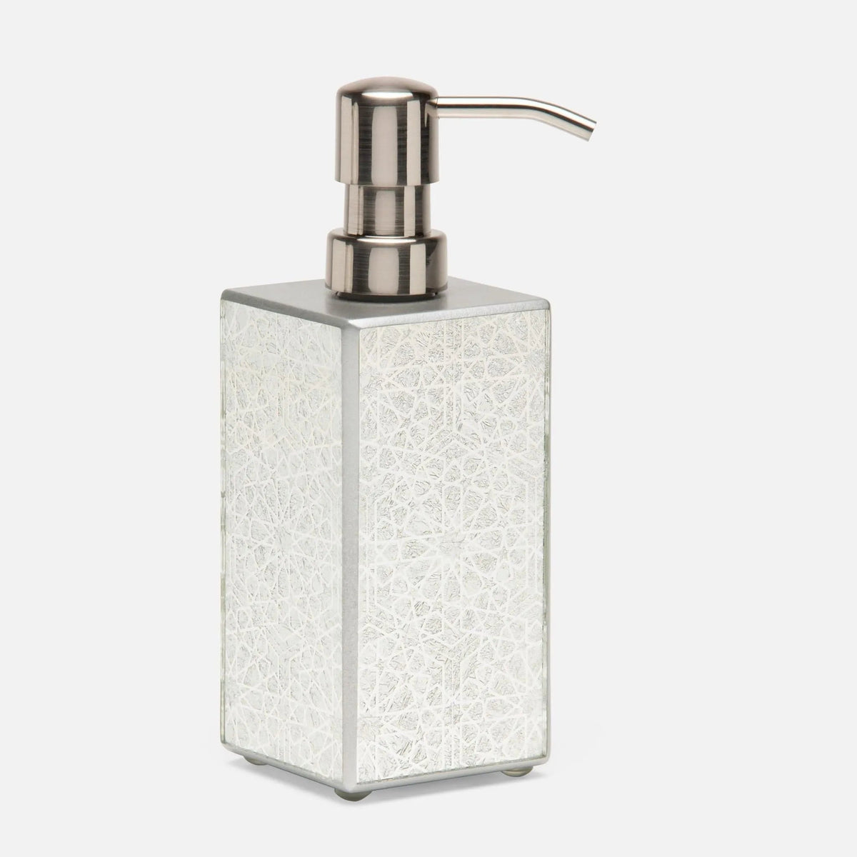 Pigeon and Poodle PP004155 Caro Soap Pump in Silver Medallion Painted Mirror