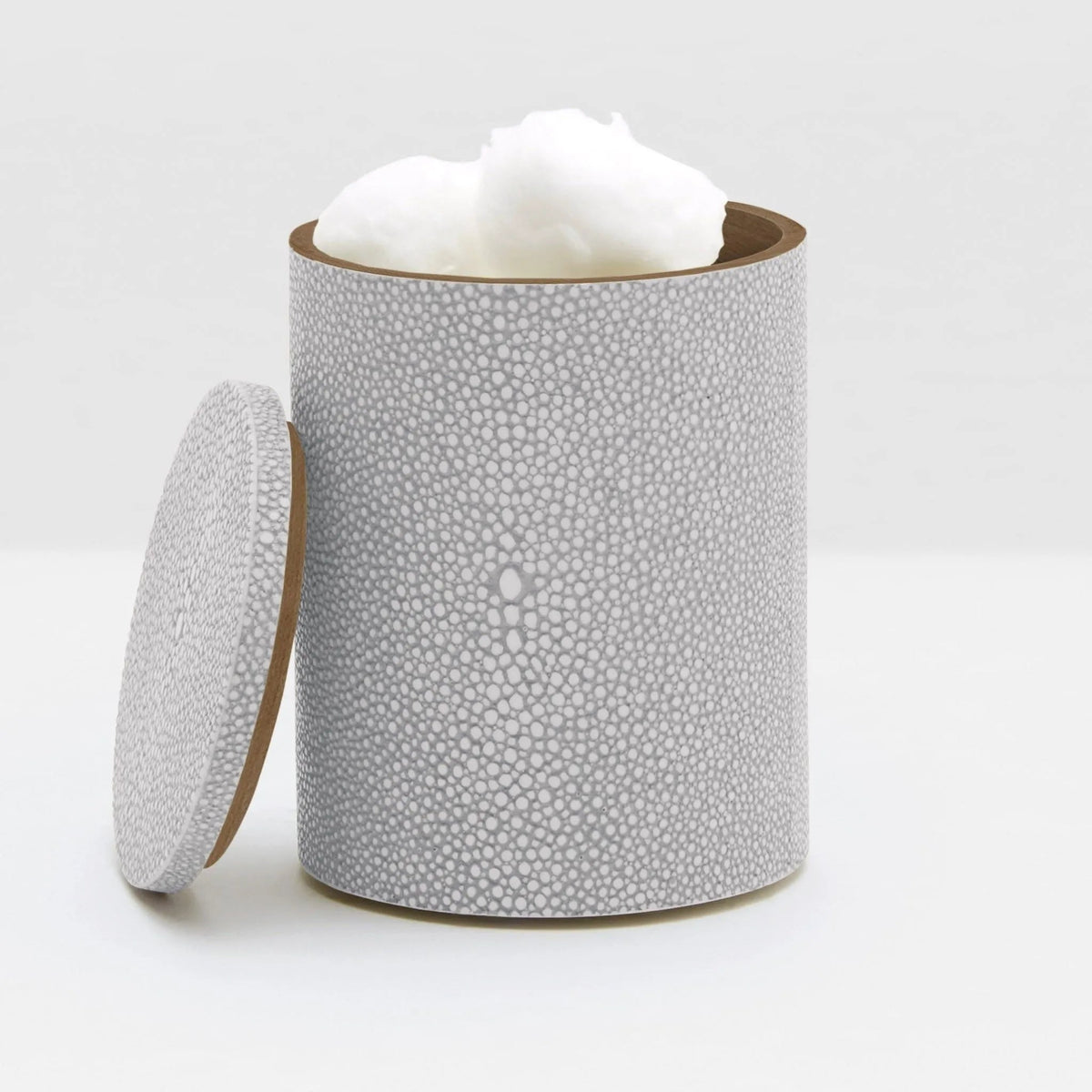Pigeon and Poodle PP000925 Manchester Canister (Small) in Ash Gray Realistic Faux Shagreen