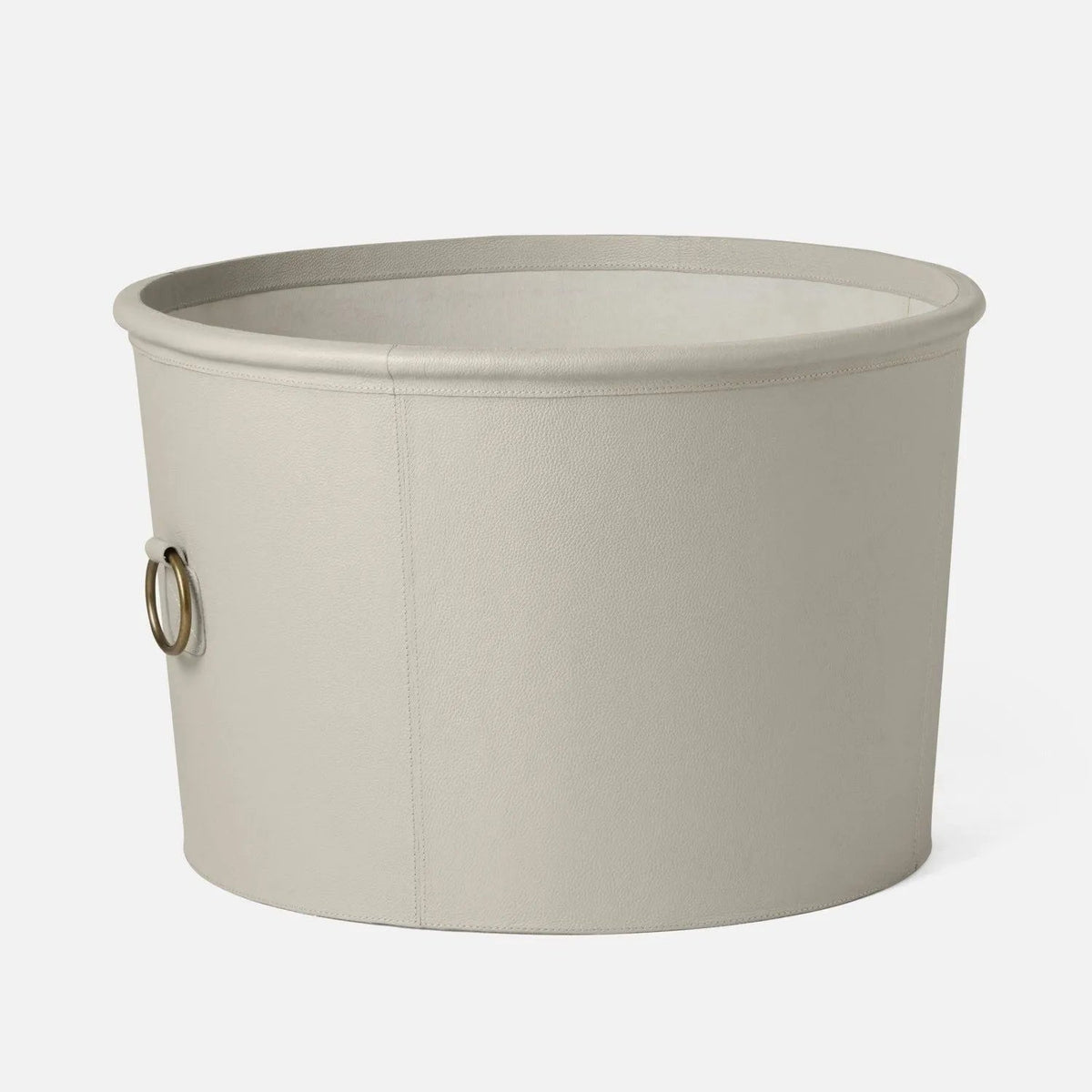 Pigeon and Poodle - PP006481 - Ogden Basket - Ogden - Light Gray Full Grain Leather