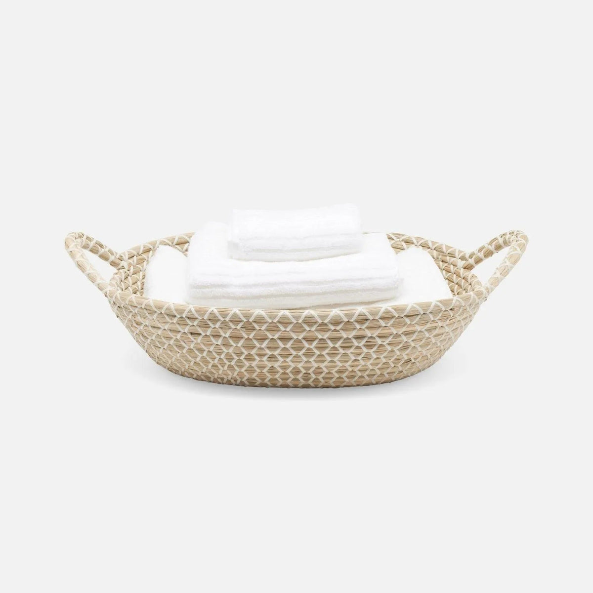 Pigeon and Poodle - PP006879 - Kendari Storage Basket - Kendari - Natural/White Seagrass
