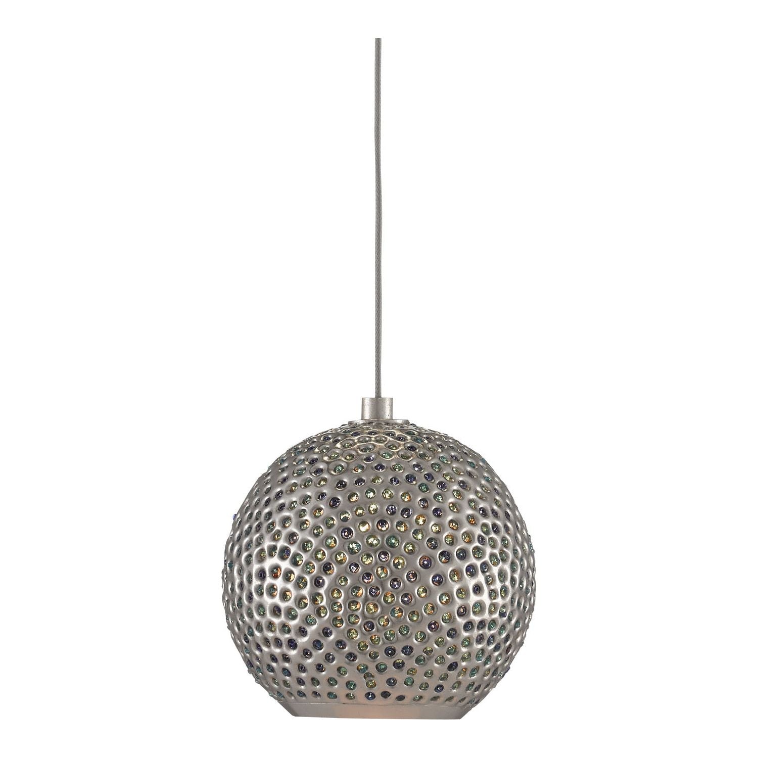Currey and Company - 9000-0681 - One Light Pendant - Giro - Blue/Nickel
