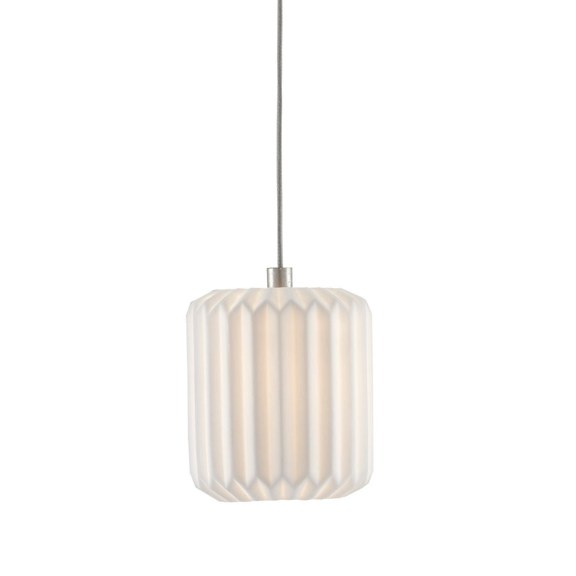 Currey and Company 9000-0709 Dove 1-Light Pendant in White/Silver