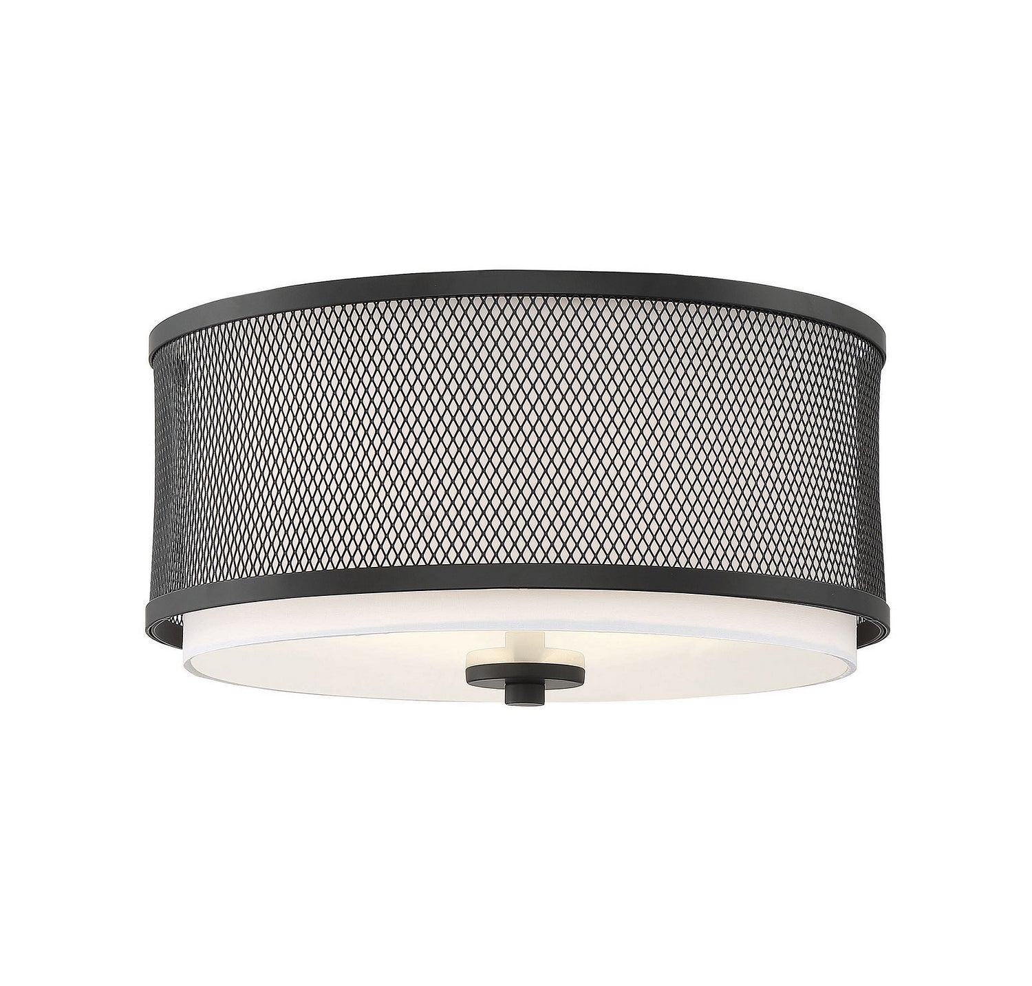 Meridian M60018MBK Three Light Flush Mount in Matte Black
