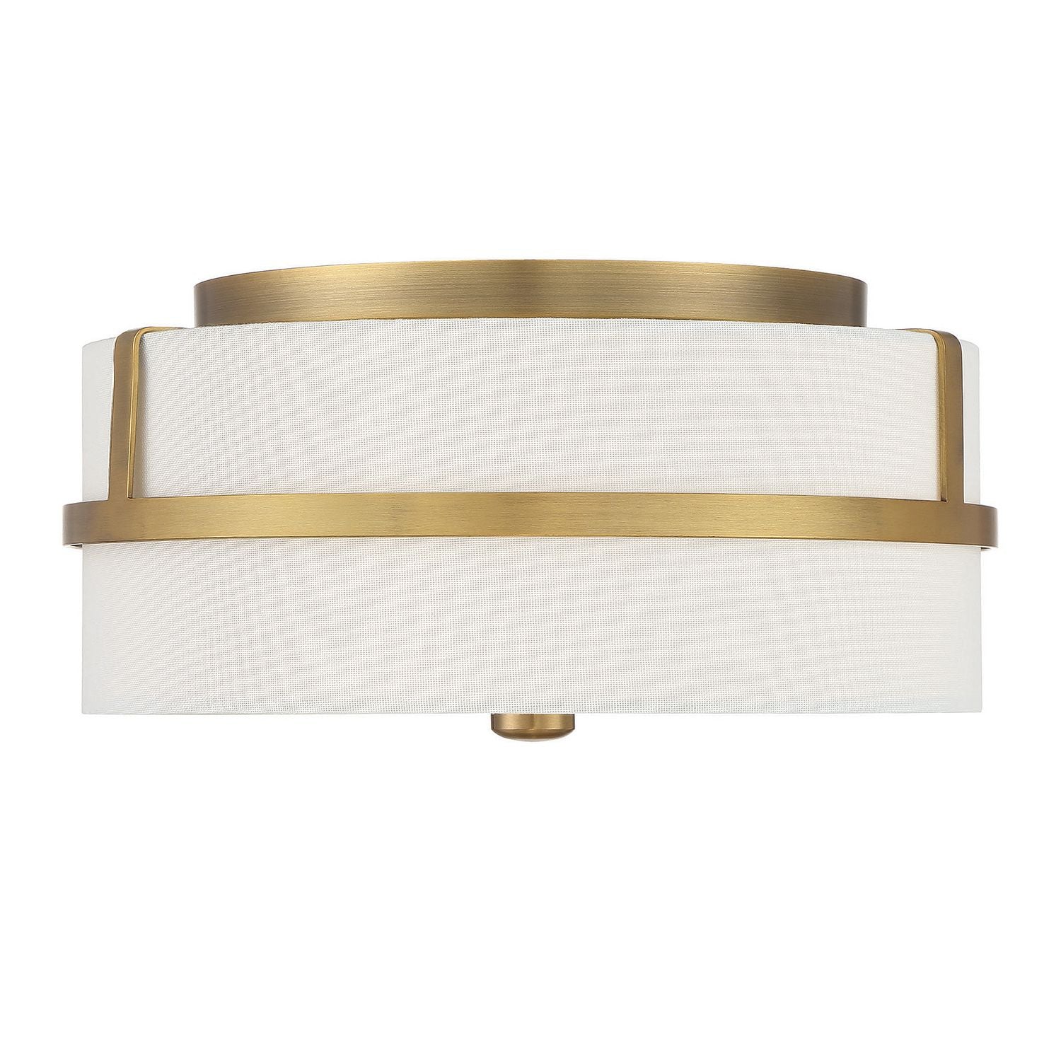 Meridian M60065NB Two Light Flush Mount in Natural Brass
