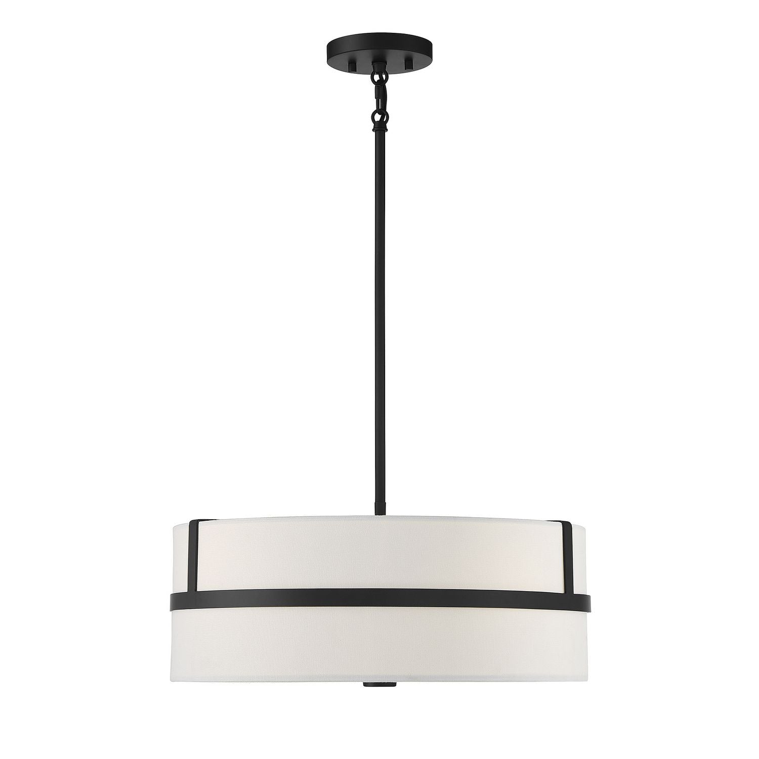 Meridian M70102MBK Four Light Pendant in Matte Black
