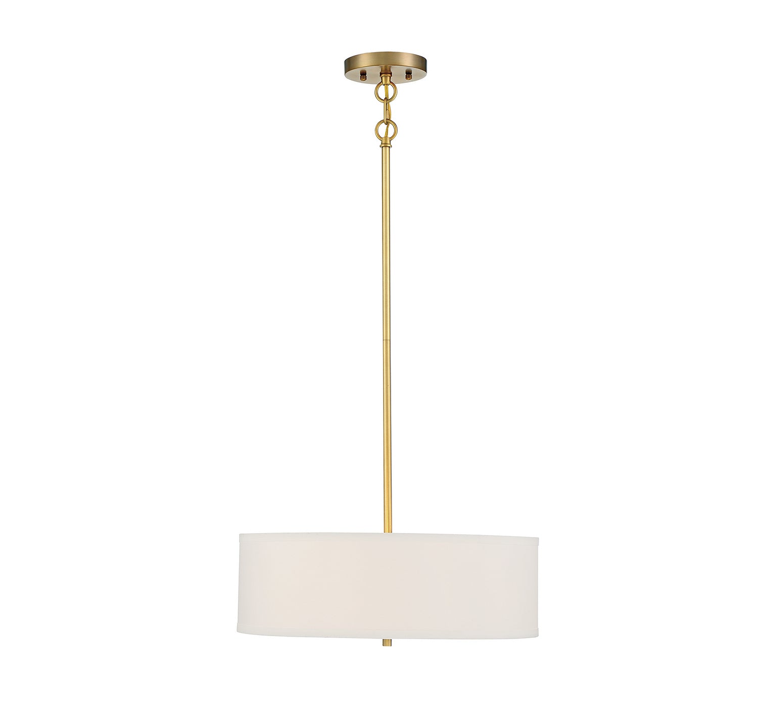 Meridian M70109NB Three Light Pendant in Warm Brass