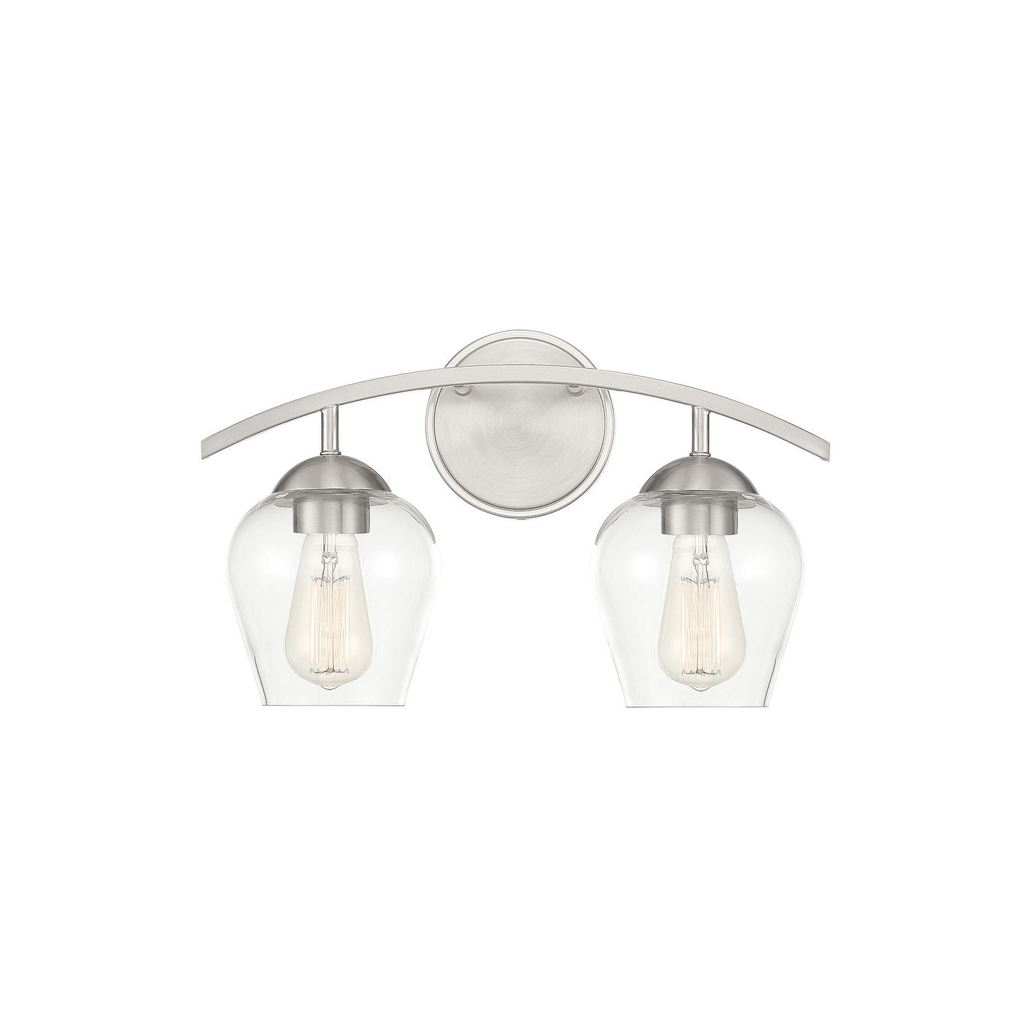 Meridian M80031BN Two Light Bathroom Vanity Light in Brushed Nickel