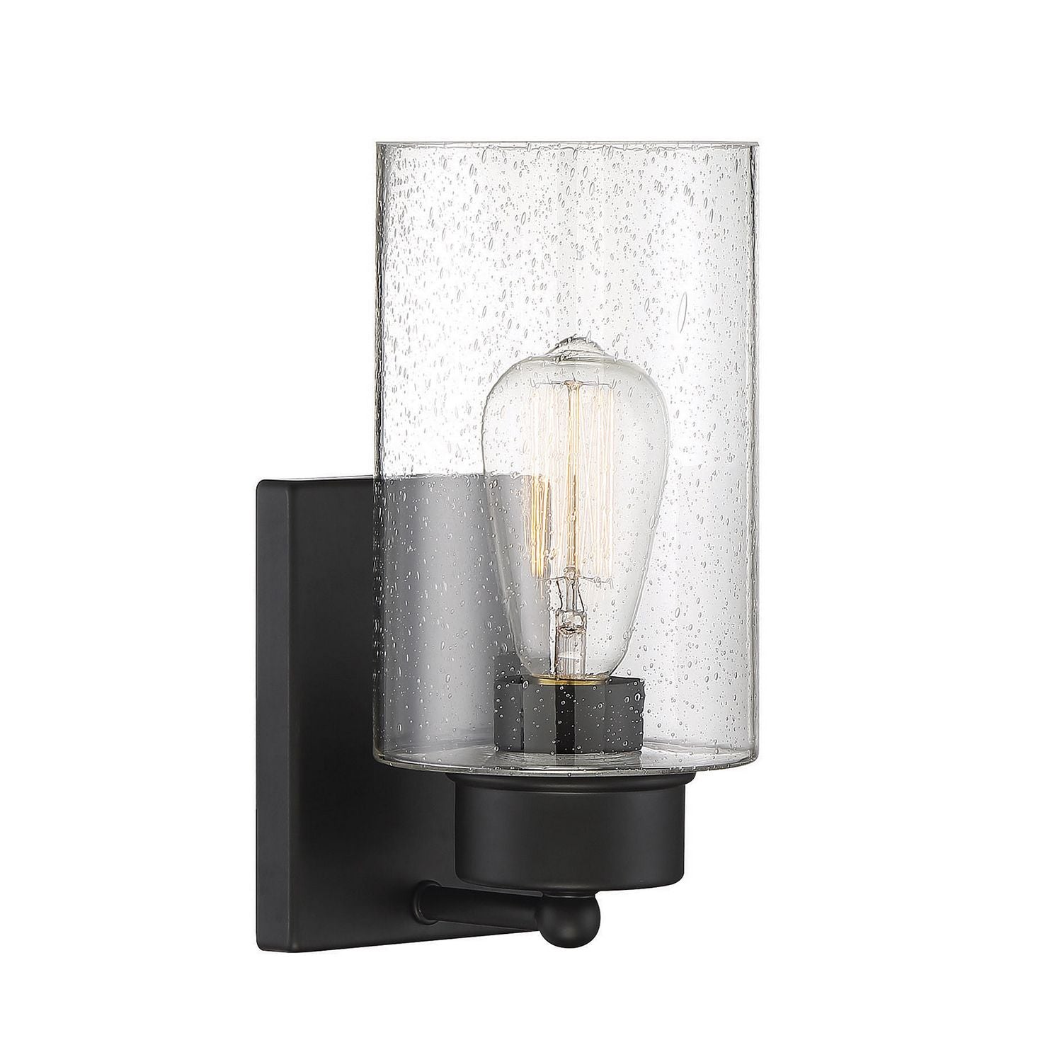 Meridian M90013MBK One Light Wall Sconce in Matte Black