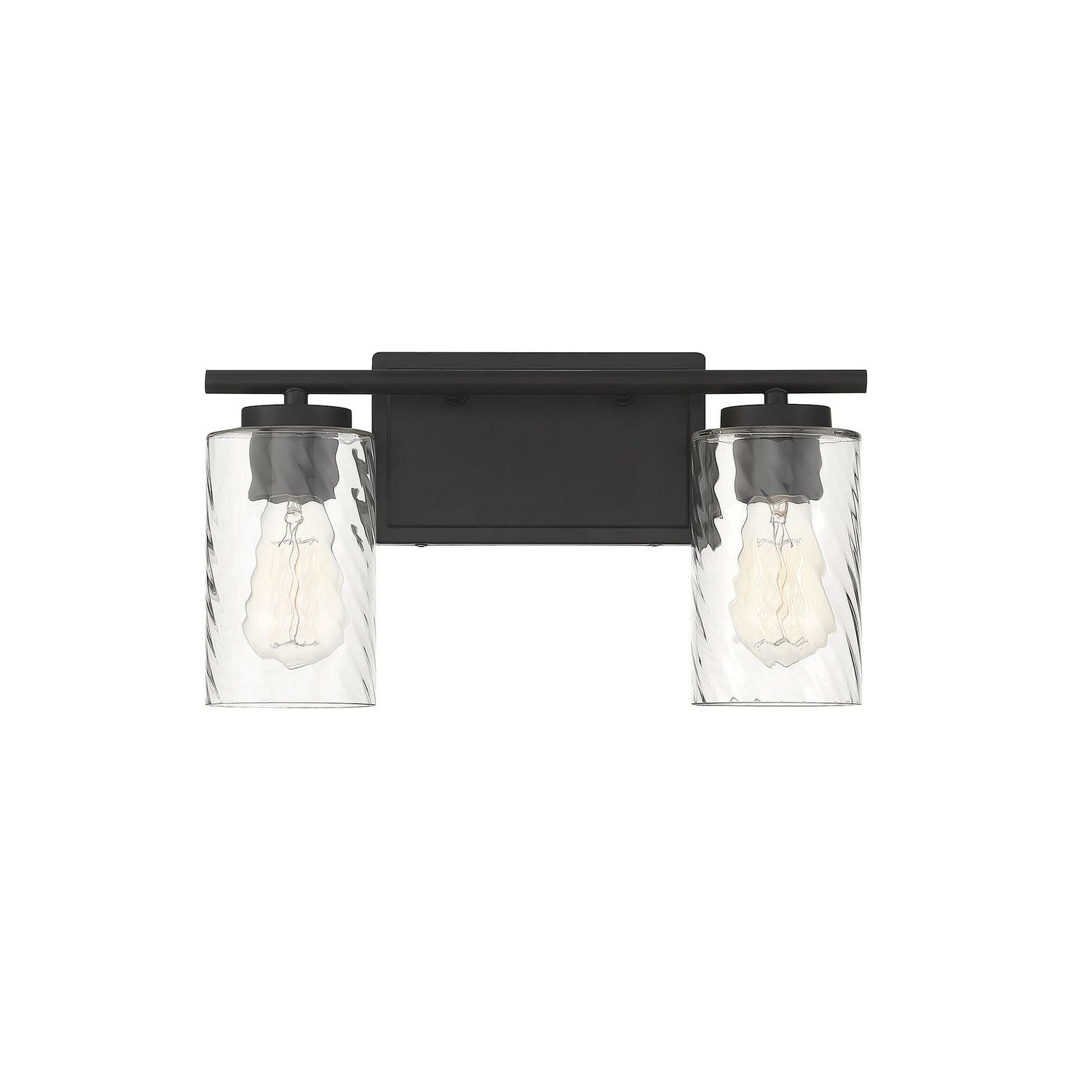 Meridian M80037MBK Two Light Bathroom Vanity Light in Matte Black