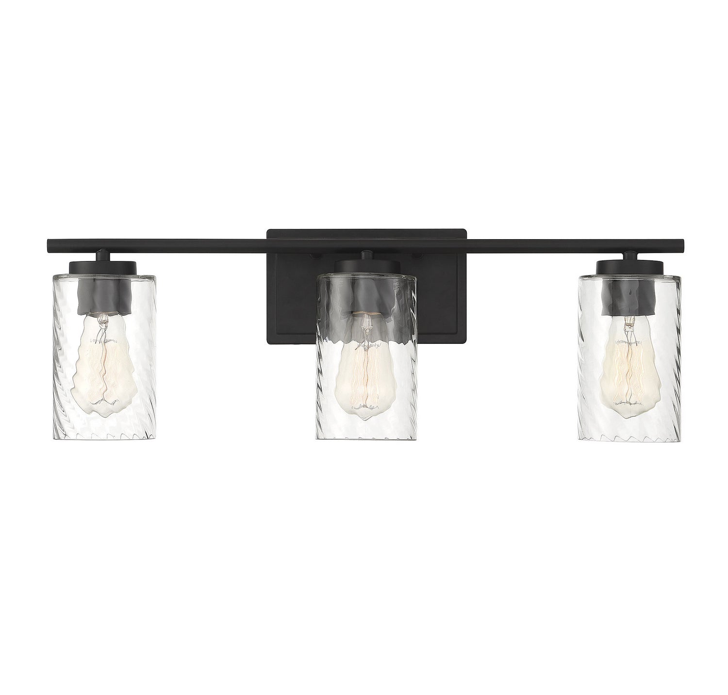Meridian M80038MBK Three Light Bathroom Vanity Light in Matte Black