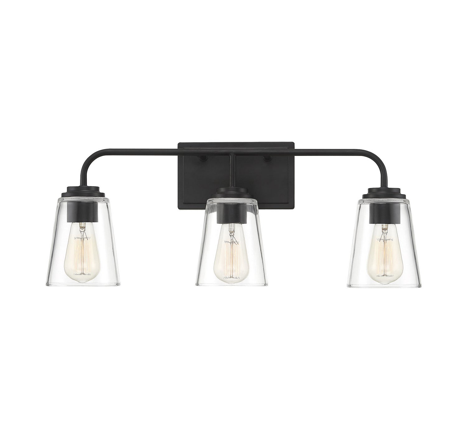 Meridian M80044MBK Three Light Bathroom Vanity Light in Matte Black