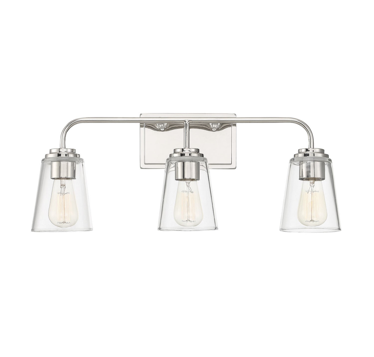 Meridian M80044PN Three Light Bathroom Vanity Light in Polished Nickel