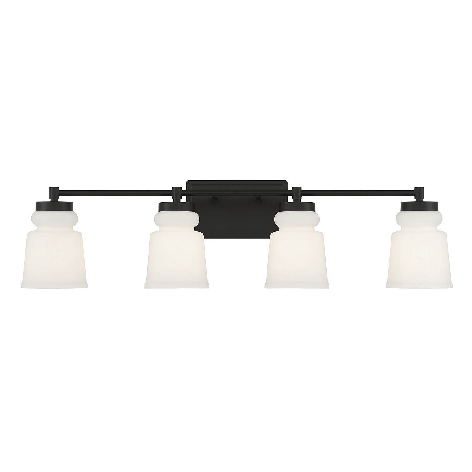 Meridian M80059MBK Four Light Bathroom Vanity Light in Matte Black