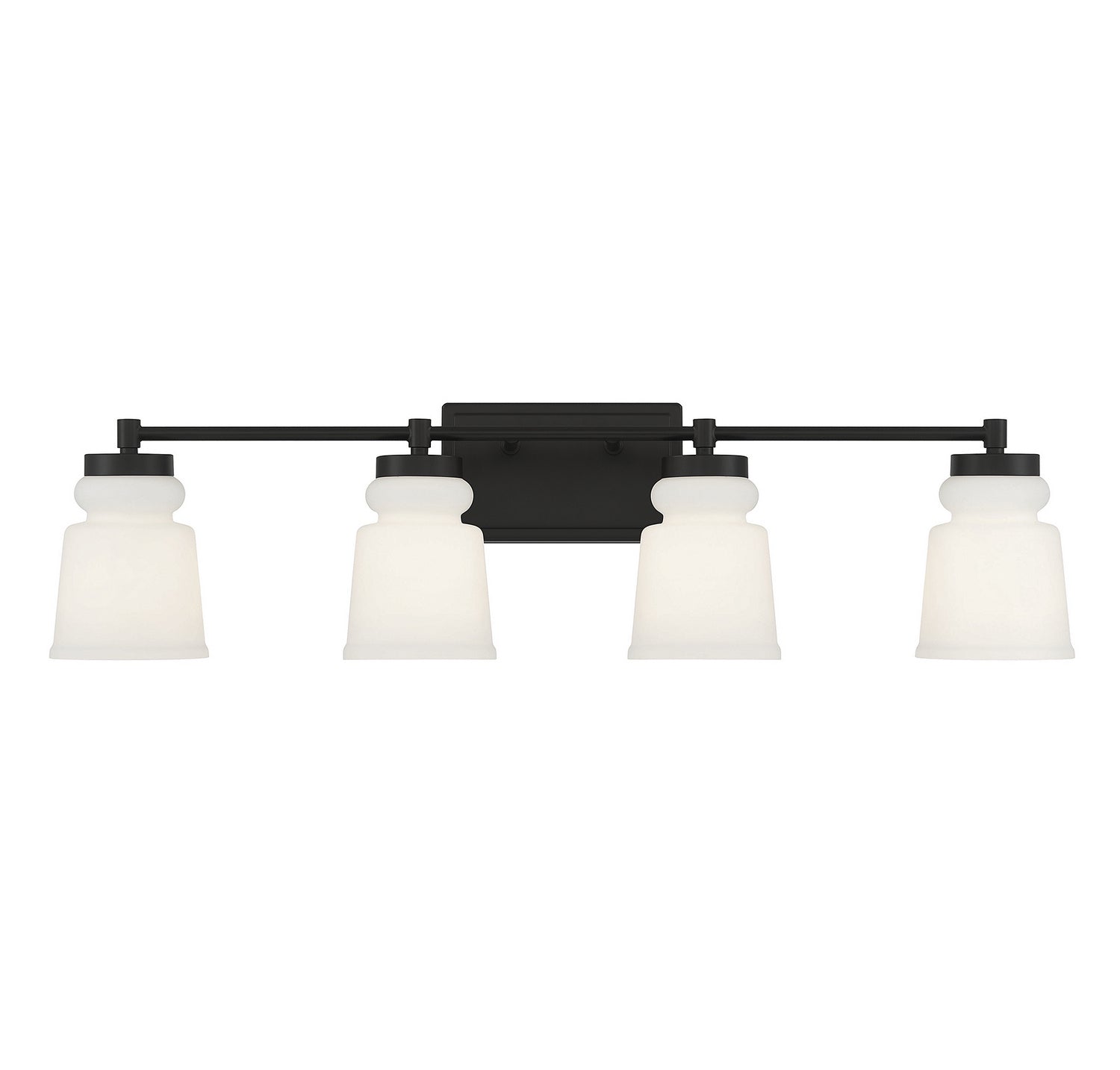 Meridian M80059MBK Four Light Bathroom Vanity Light in Matte Black