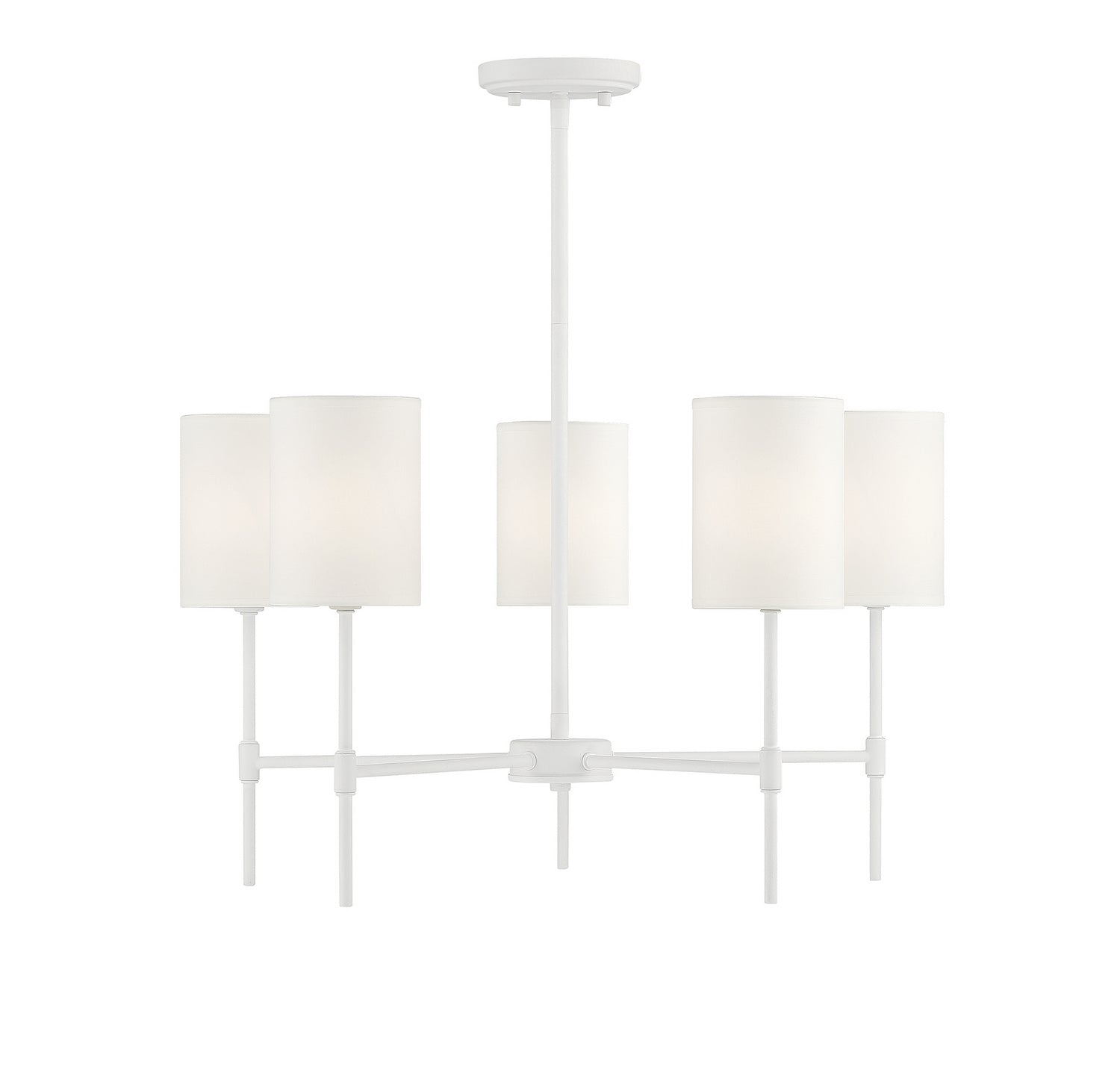 Meridian M10067BQW Five Light Chandelier in Bisque White