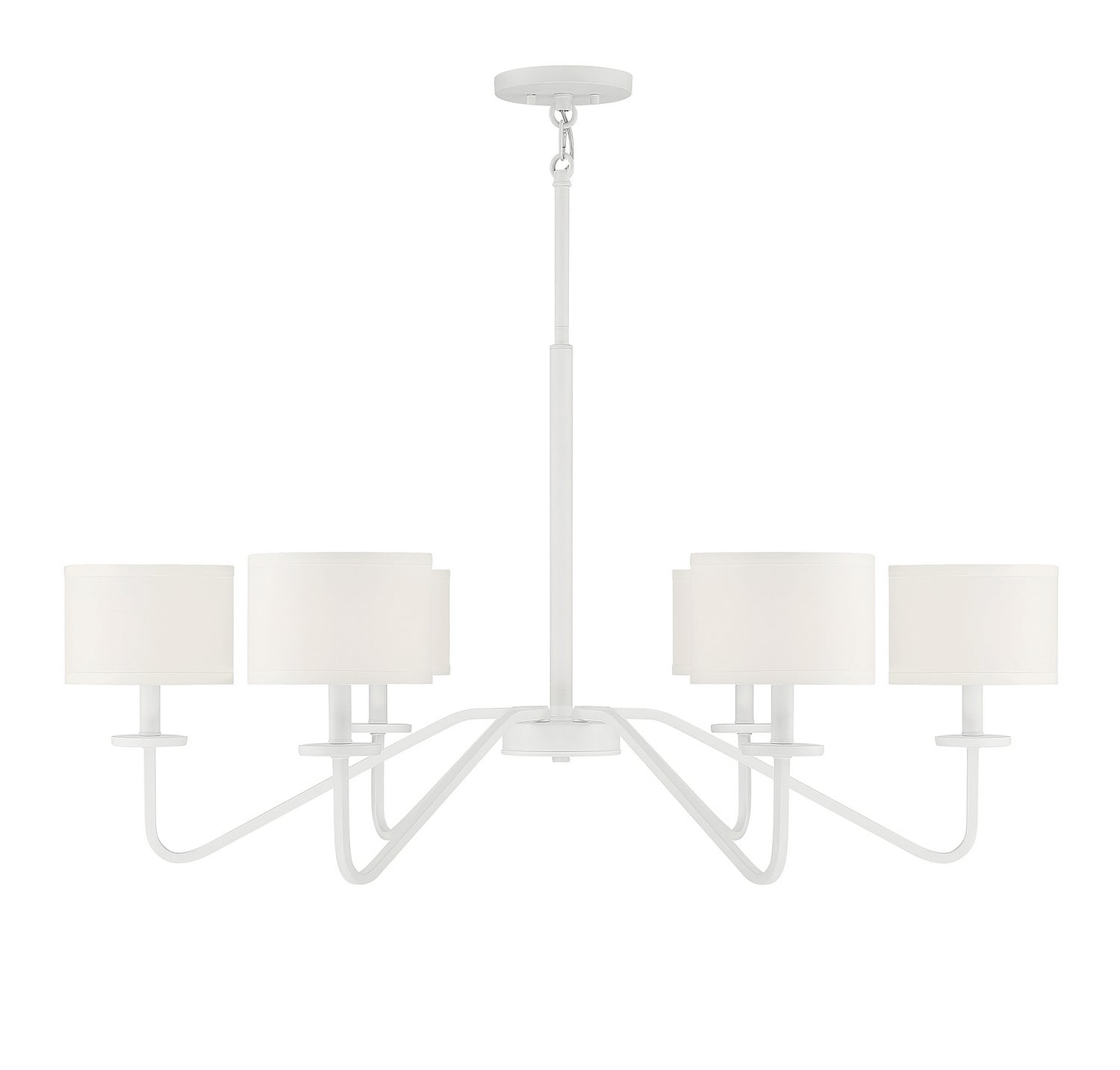 Meridian M10092BQW Six Light Chandelier in Bisque White