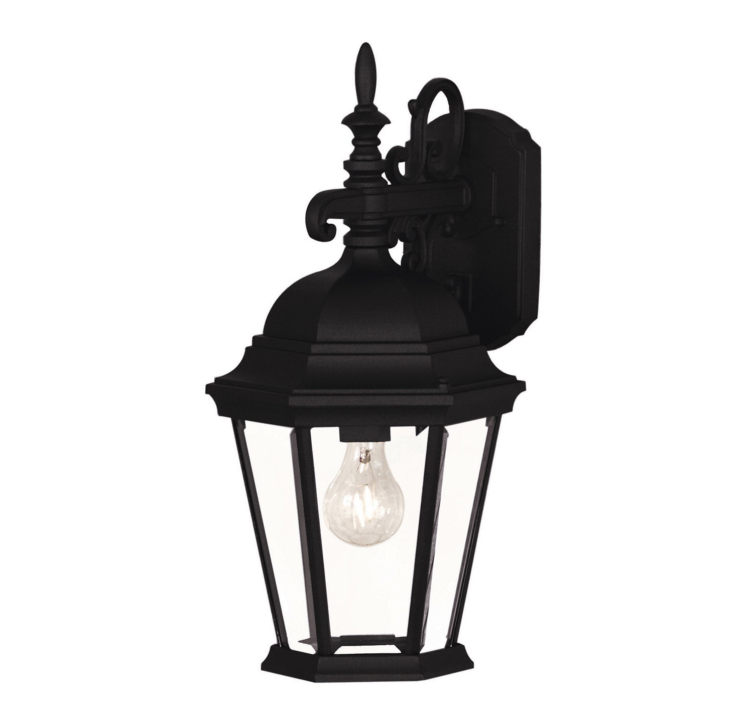 Meridian M50055BK One Light Outdoor Wall Sconce in Black