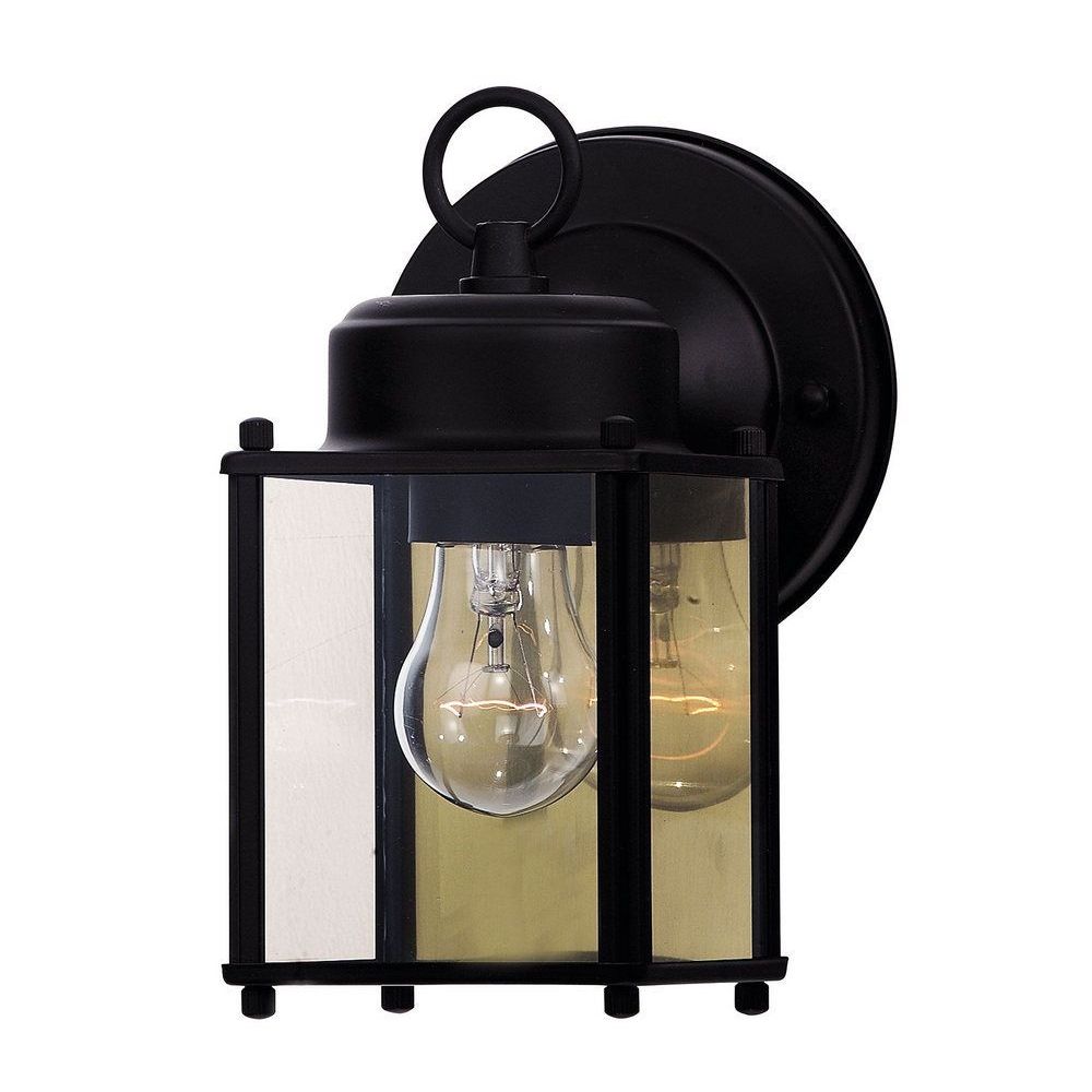 Meridian M50063BK One Light Outdoor Wall Sconce in Black