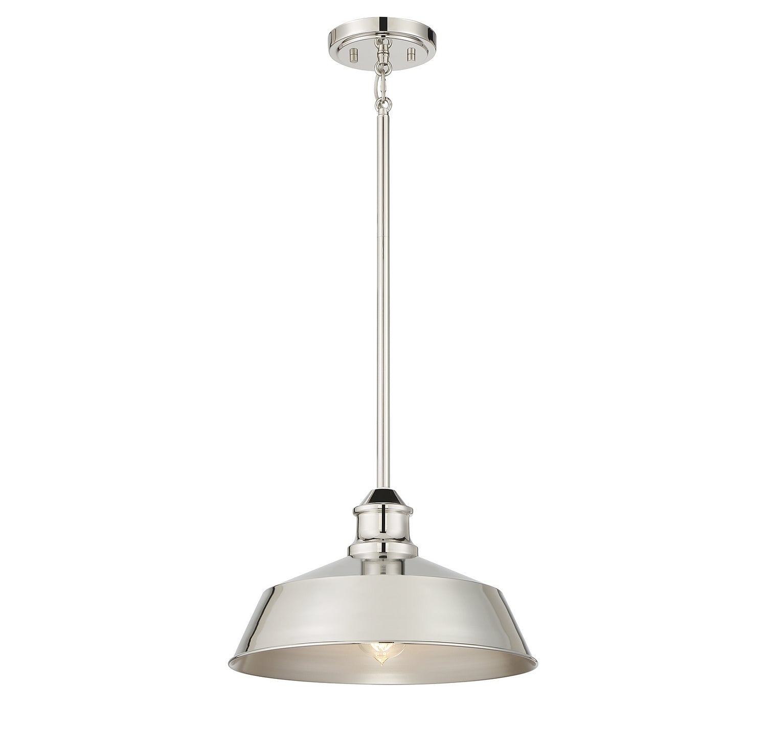 Meridian M7021PN One Light Pendant in Polished Nickel