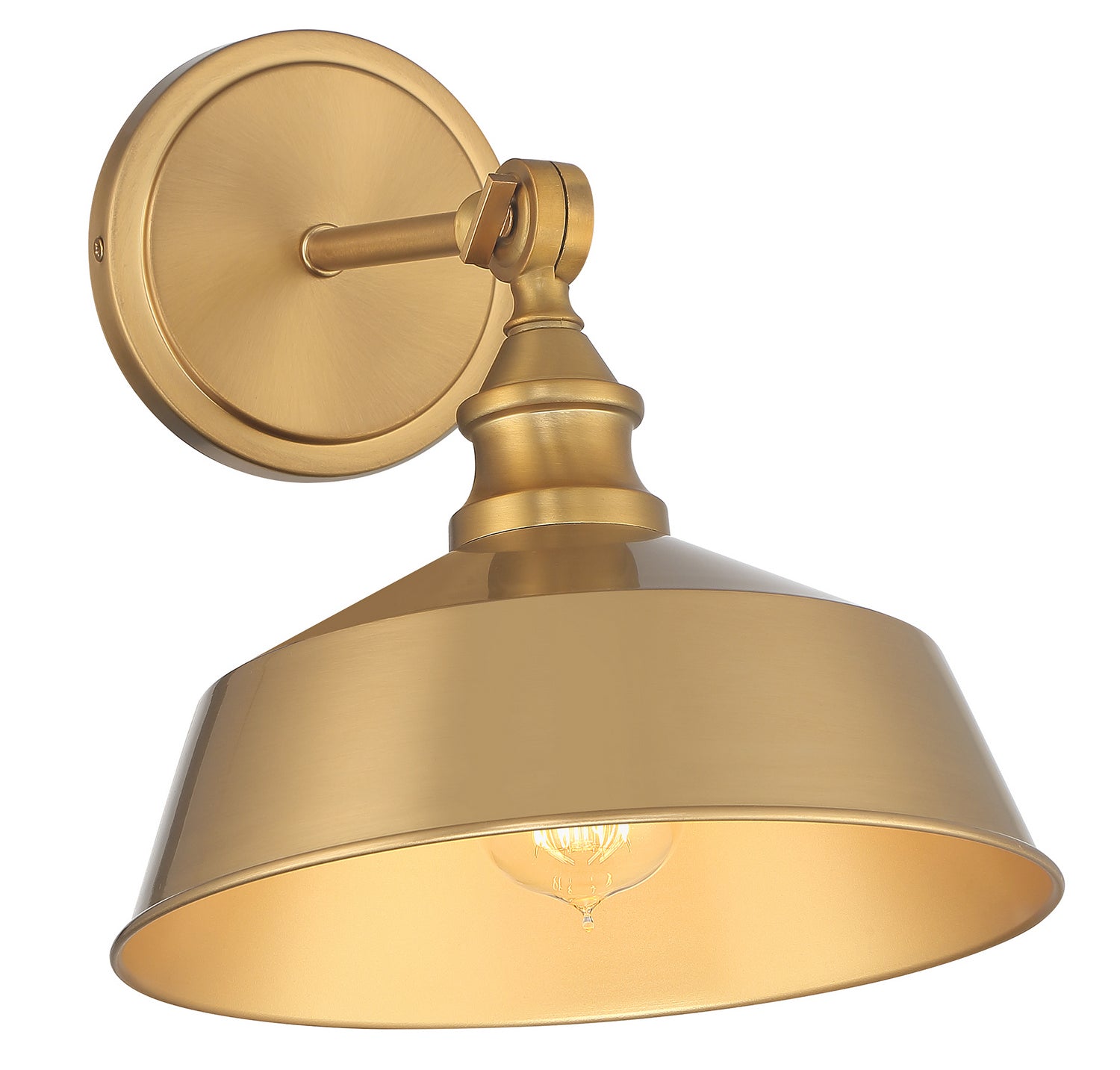 Meridian M90090NB One Light Wall Sconce in Natural Brass