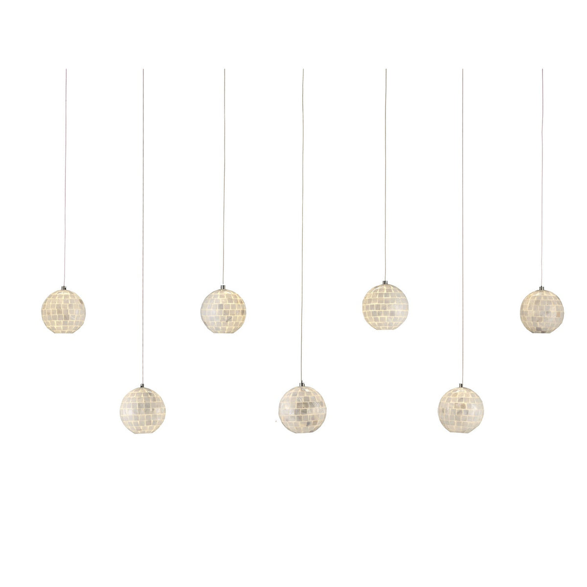 Currey and Company - 9000-1061 - Seven Light Pendant - Finhorn Collection - Pearl