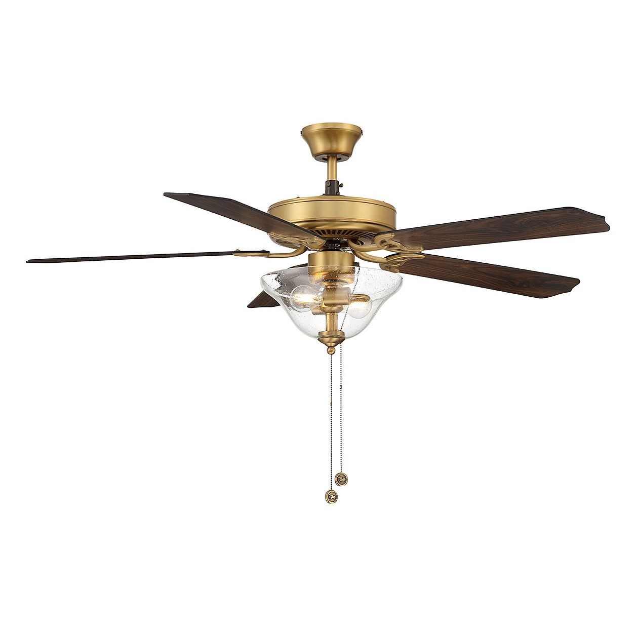 Meridian M2019NBRV 52" Ceiling Fan in Natural Brass