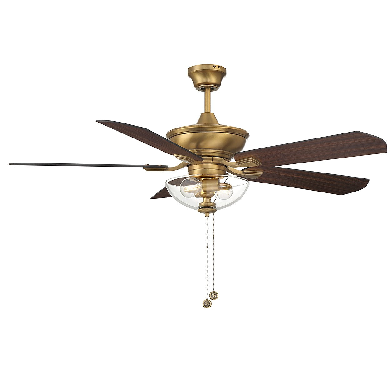 Meridian M2026NBRV 52" Outdoor Ceiling Fan in Natural Brass