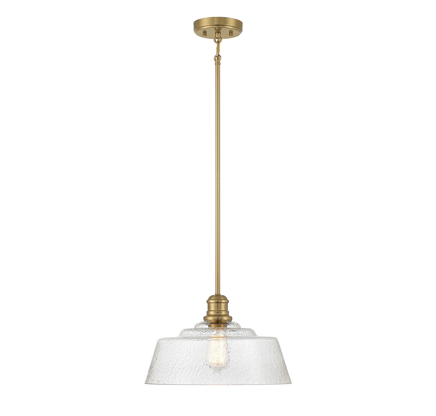 Meridian M7023NB One Light Pendant in Natural Brass