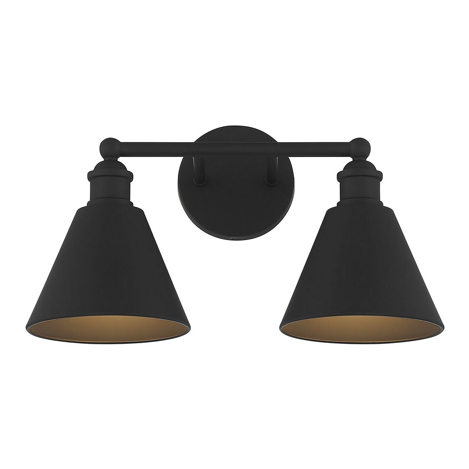 Meridian M80063MBK Two Light Bathroom Vanity Light in Matte Black