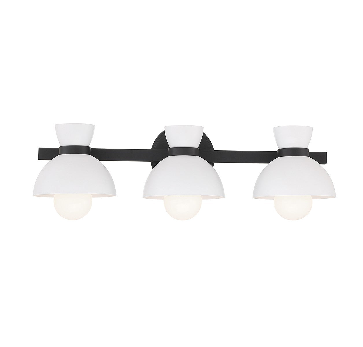 Meridian M80075MBK Three Light Bathroom Vanity in Matte Black