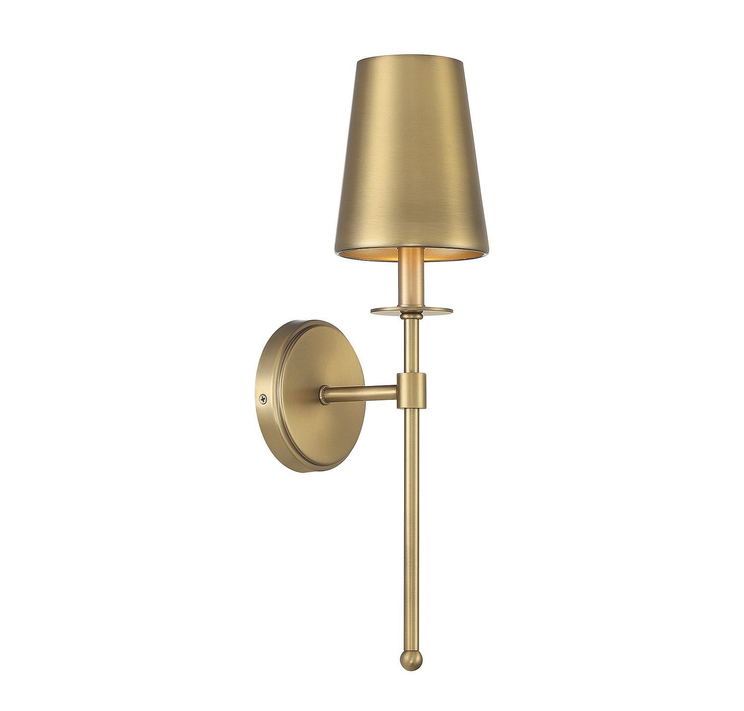 Meridian M90084NB One Light Wall Sconce in Natural Brass