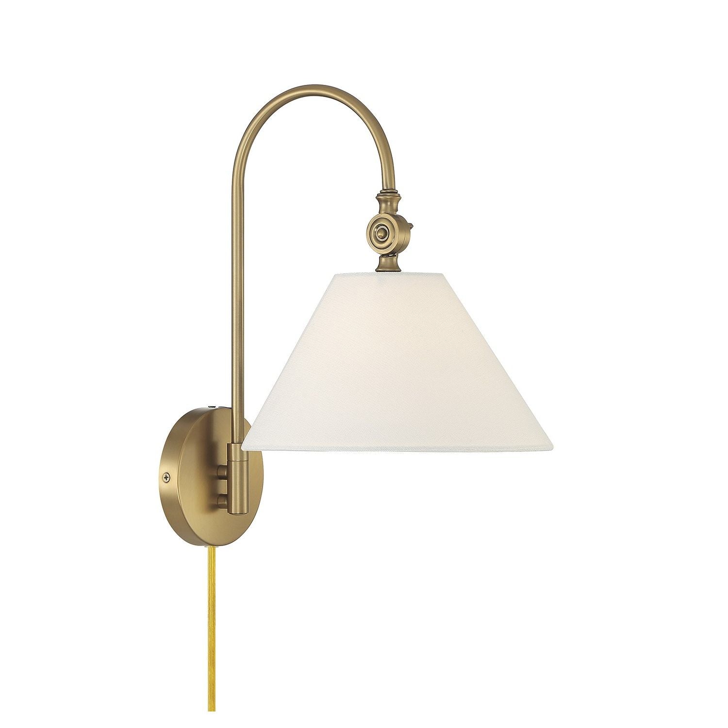 Meridian M90085NB One Light Wall Sconce in Natural Brass