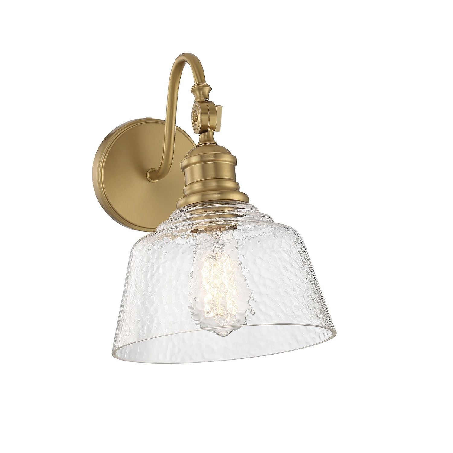 Meridian M90092NB One Light Wall Sconce in Natural Brass