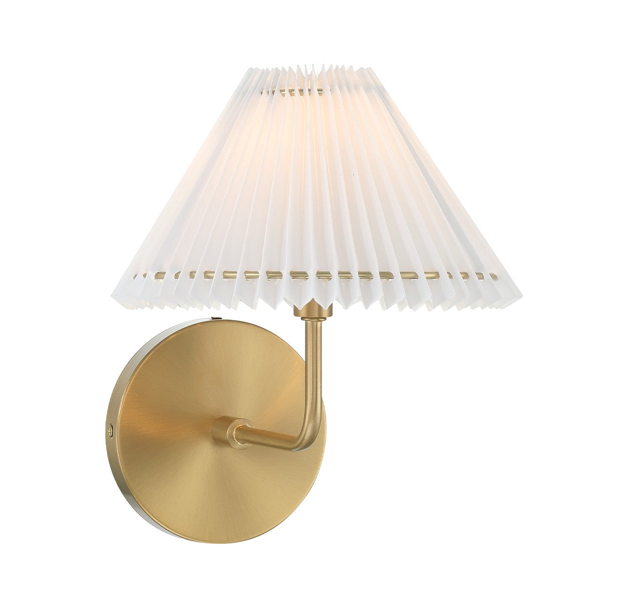 Meridian M90105NB One Light Wall Sconce in Natural Brass