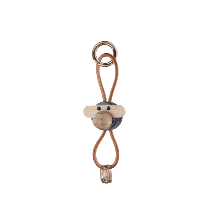 Kay Bojesen 39582 Monkey Bag Charm in Dark Grey