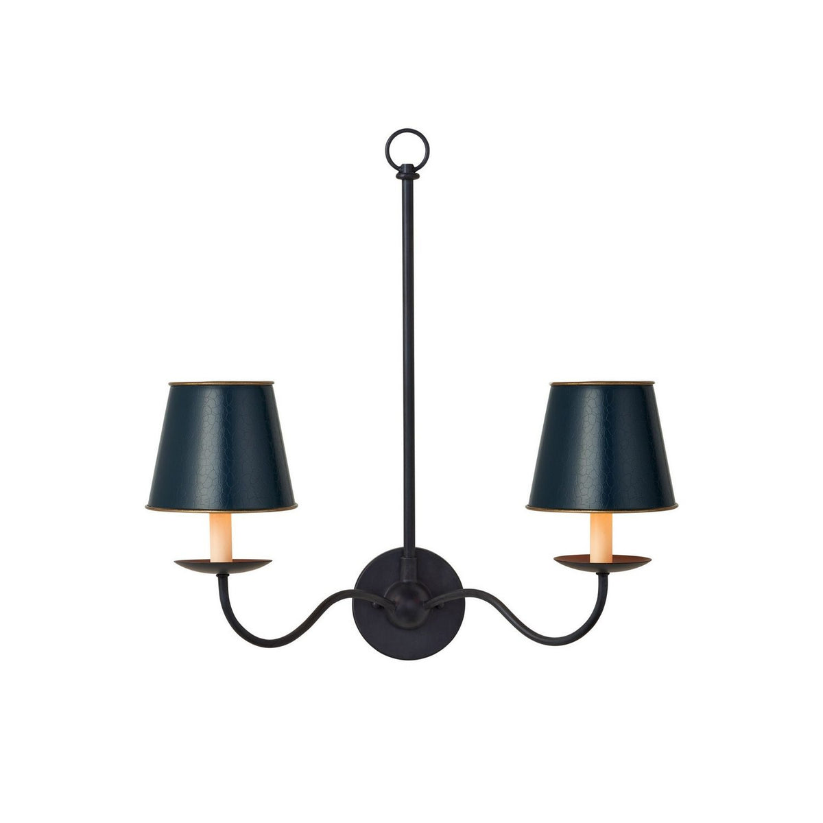 Currey and Company 0900-0030 Tole Tapered Chandelier Shade in Blue