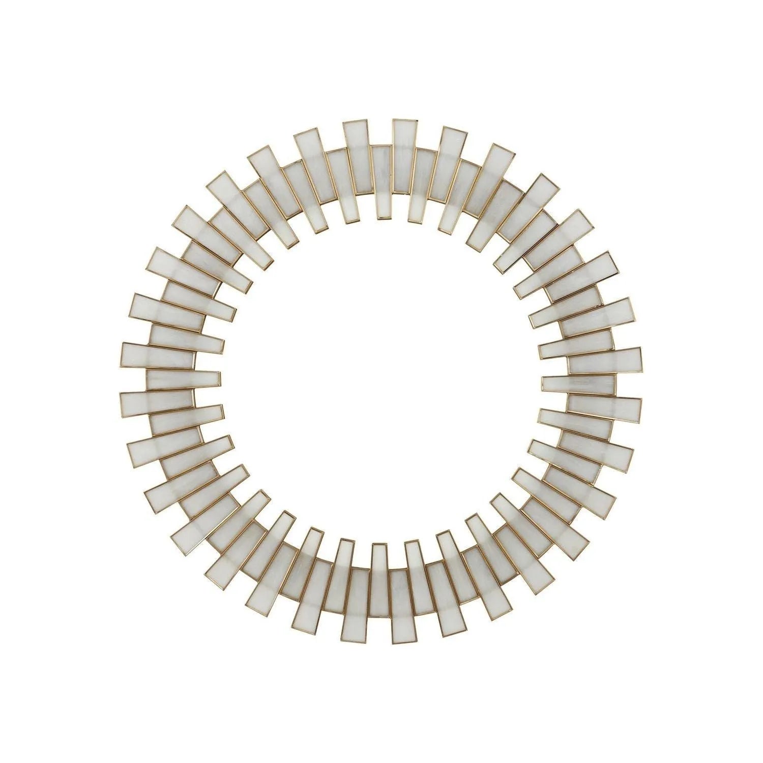 Currey and Company - 1000-0145 - Mirror - Glasdele - Antique Brass/White/Mirror