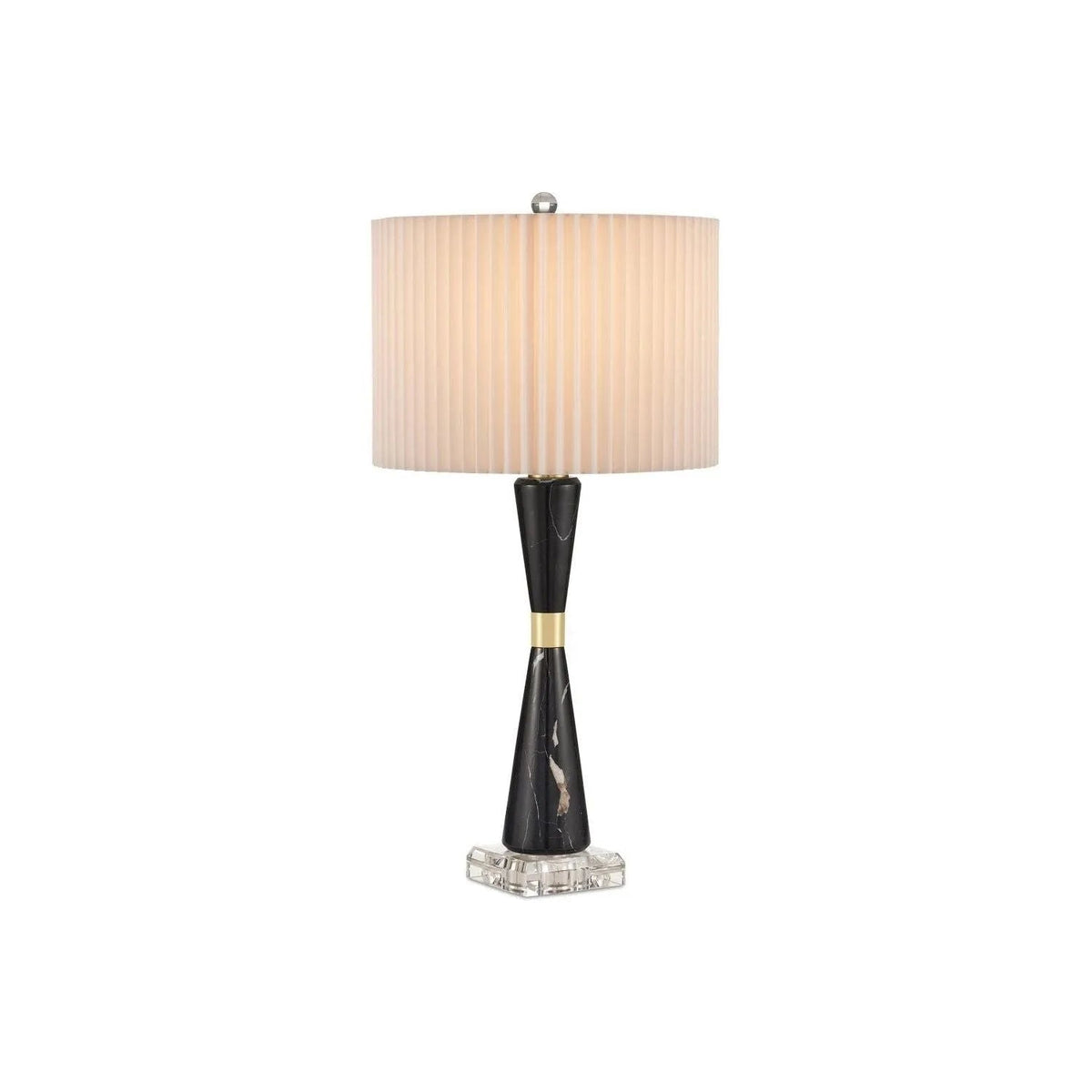 Currey and Company - 6000-0903 - One Light Table Lamp - Edelmar - Natural/Natural Brass/Clear