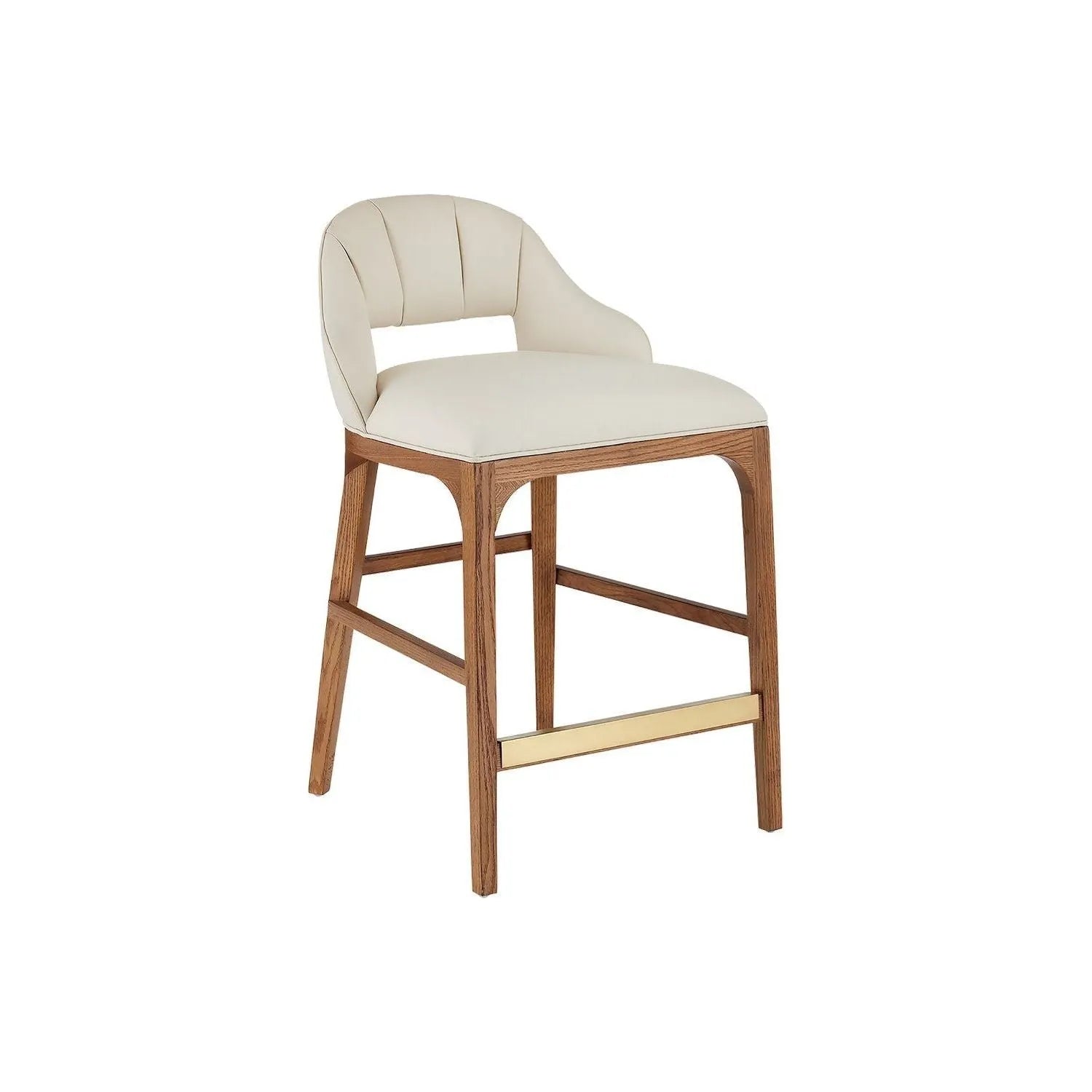 Currey and Company - 7000-0722 - Counter Stool - Inga - Morel Brown/Brushed Brass