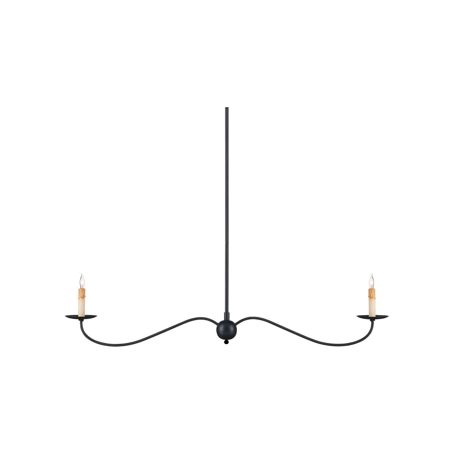 Currey and Company - 9000-1126 - Two Light Chandelier - Saxon - Zanzibar Black