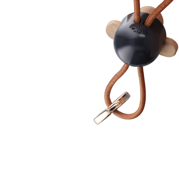 Kay Bojesen 39582 Monkey Bag Charm in Dark Grey
