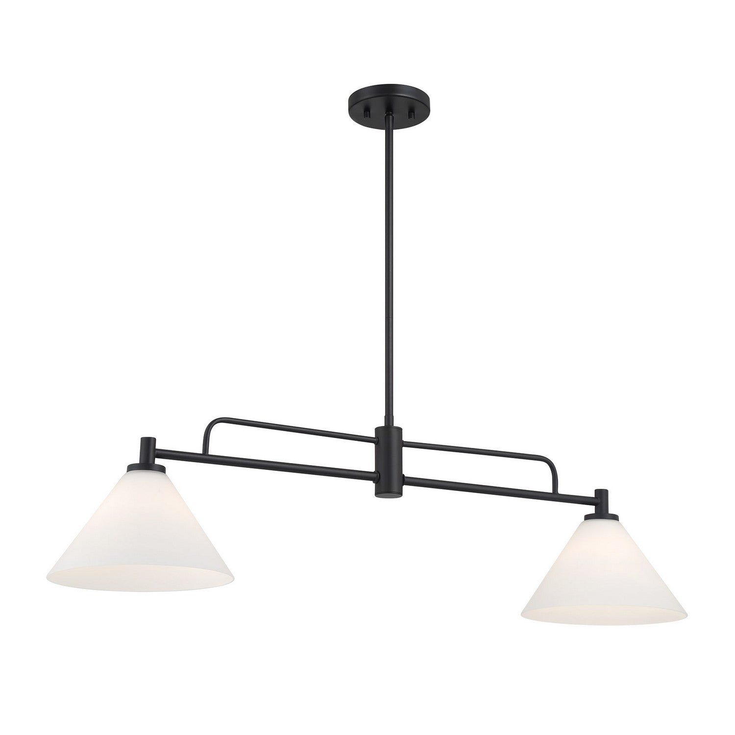 Meridian M100136MBK Two Light Chandelier in Matte Black